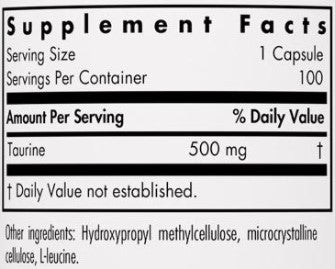 Allergy Research Group Taurine 500mg 100c