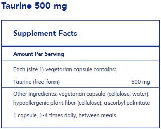 Pure Encapsulations Taurine 500mg 60c