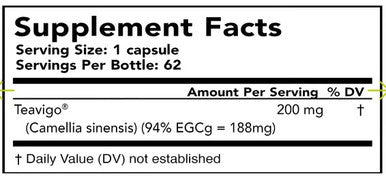 U.S Enzymes Teavigo 62 vegetable capsules