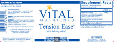 Vital Nutrients Tension Ease 60c