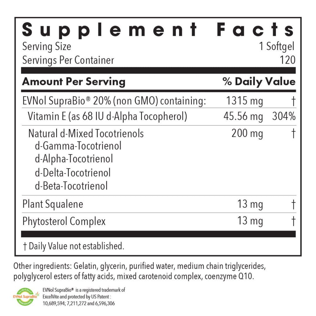 Allergy Research Group Tocomin SupraBio Tocotrienols 200mg 120sg