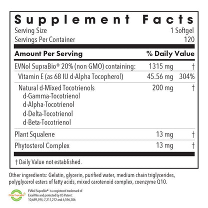 Allergy Research Group Tocomin SupraBio Tocotrienols 200mg 120sg