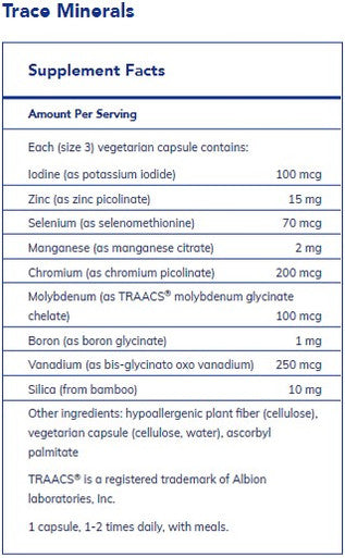 Pure Encapsulations Trace Minerals 60c