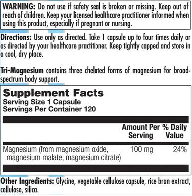 Nutra BioGenesis Tri-Magnesium 120c