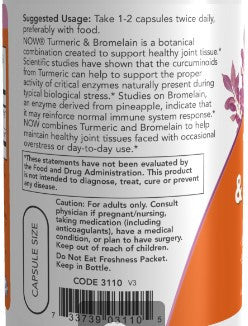 Now Foods Turmeric & Bromelain 90vc