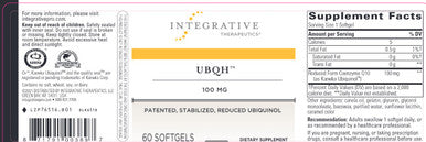 Integrative Therapeutics UBQH 100 mg 60sg