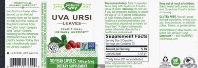 Natures Way Uva Ursi Leaves 455mg 100c