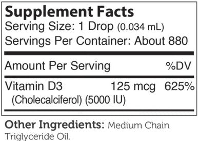 Advanced Nutrition by Zahler Vitamin D3 5000 IU Liquid 1 oz.