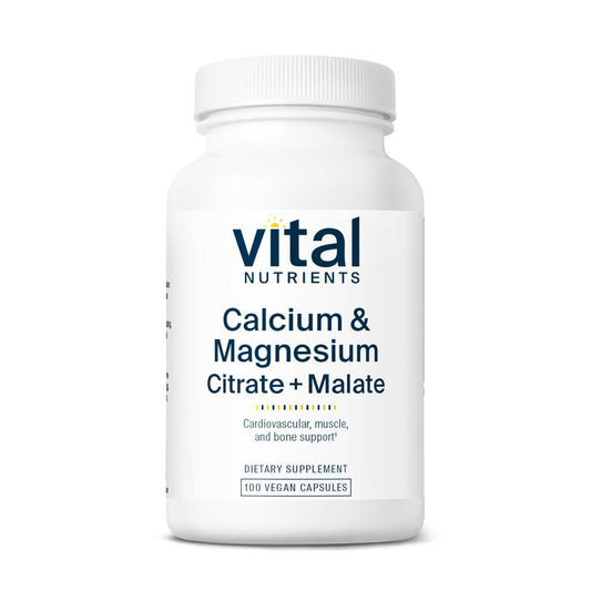 Vital Nutrients Calcium & Magnesium (Citrate + Malate) 100vc