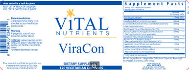 Vital Nutrients ViraCon 120c