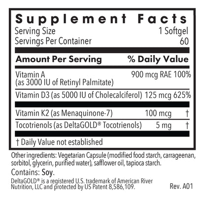 Allergy Research Group Vitamin D3 Complete 5000 IU 120 veggie softgels