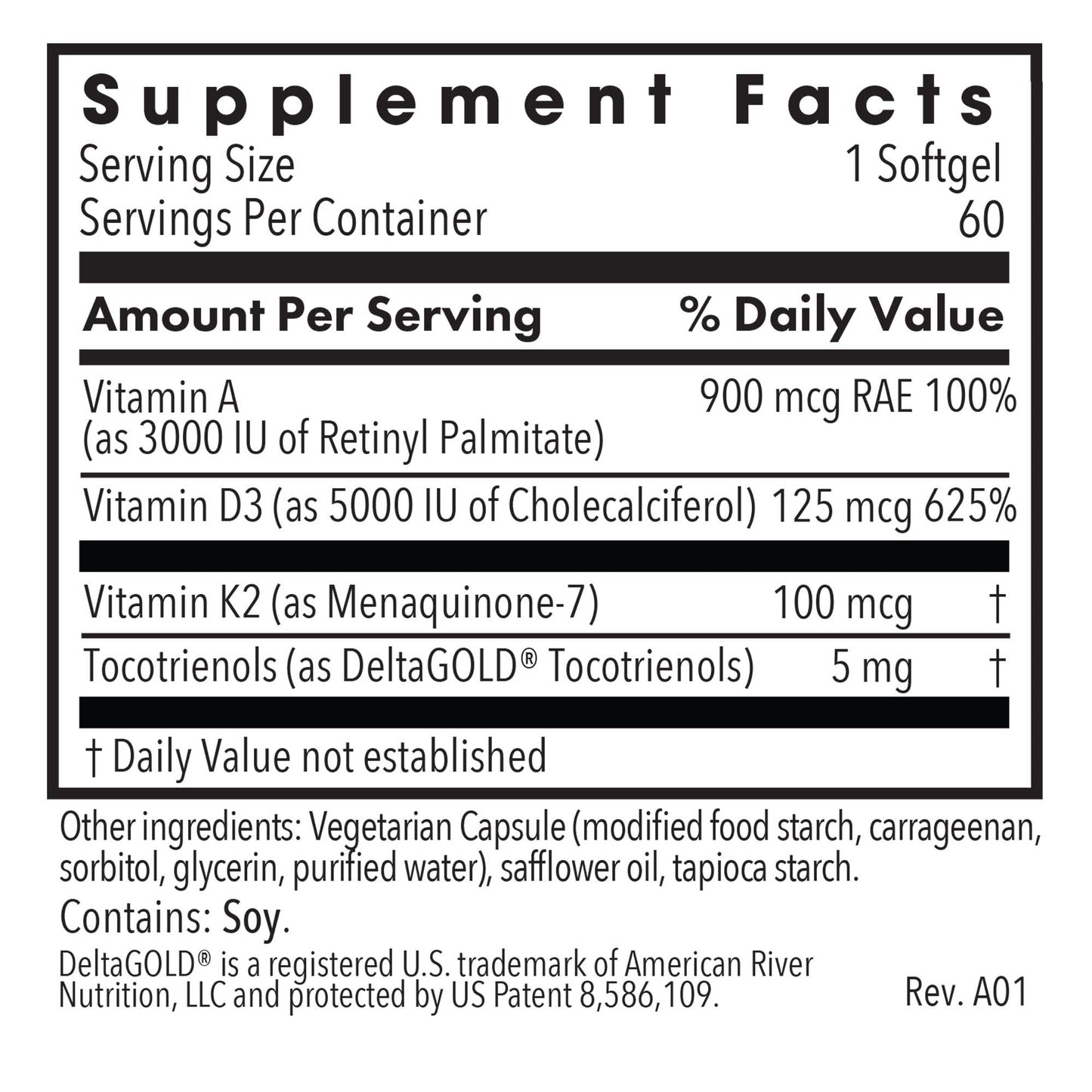 Allergy Research Group Vitamin D3 Complete 5000 IU 60 veggie softgels