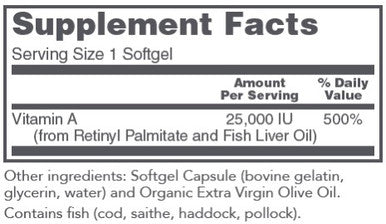 Protocol for Life Balance Vitamin A 25,000 IU 100sg