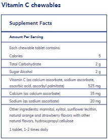 Pure Encapsulations Vitamin C Chewables 60 chewable tablets