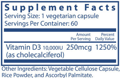 Vital Nutrients Vitamin D3 10,000 IU 60c