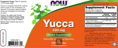 Now Foods Yucca Root 500mg 100c