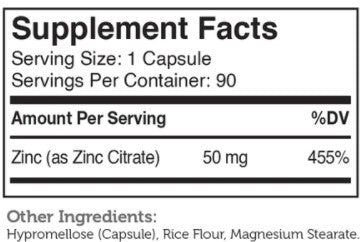 Advanced Nutrition by Zahler Zinc 90c