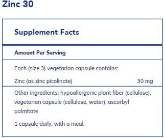 Pure Encapsulations Zinc 30mg 60c