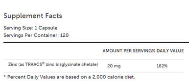 Xymogen Zinc Glycinate 120c