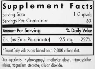 Allergy Research Group Zinc Picolinate 25mg 60 caps