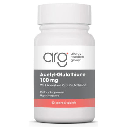 Allergy Research Group Acetyl-Glutathione 100 mg 60 scored tablets