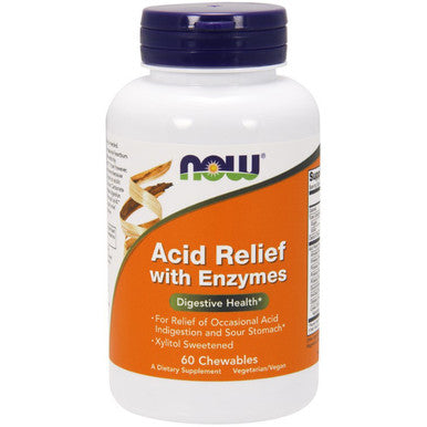 Now Foods Acid Relief  with Enzymes 60 lozenges