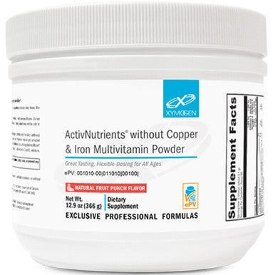 Xymogen ActivNutrients without Copper & Iron Multivitamin Powder Fruit Punch 60 servings