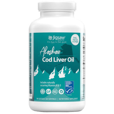 Jigsaw Health Alaskan Cod Liver Oil 180sg