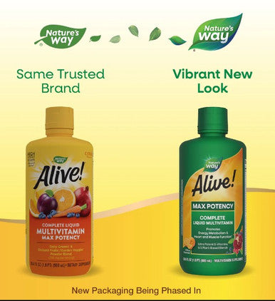 Natures Way Alive! Max Potency Liquid Multivitamin 30.4 oz