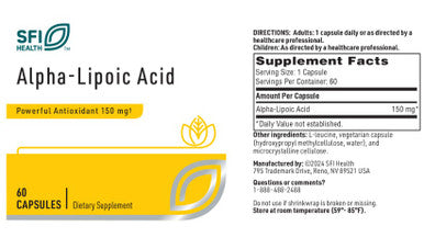 SFI Health Alpha-Lipoic Acid 150mg 60c