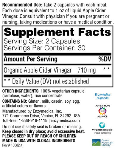 EnzyMedica Apple Cider Vinegar 60c