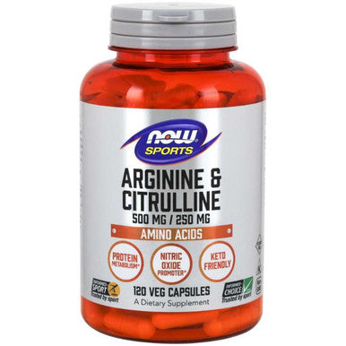 Now Foods Arginine & Citrulline 500/250 mg 120vc