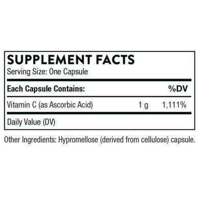 Thorne Ascorbic Acid Vitamin C 60c