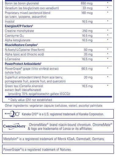 Pure Encapsulations Athletic Nutrients 180c