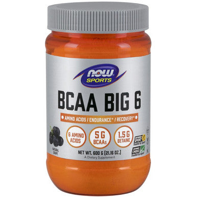 Now Foods BCAA Big 6 Powder Grape Flavor 600g. (Sports)