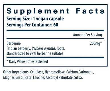 Vital Nutrients Berberine 200mg 60vc