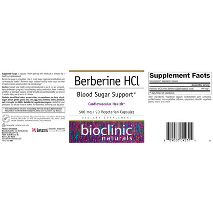 Bioclinic Naturals Berberine HCl 90vc