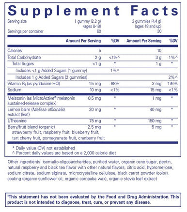 Pure Encapsulations Best-Rest Gummy 60 Gummies