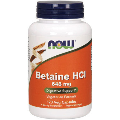 Now Foods Betaine HCl 648mg 120vc