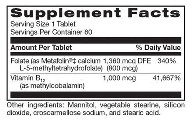 Neurobiologix BioActive B12 Folate 60t