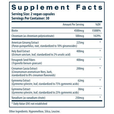 Vital Nutrients Blood Sugar Support 120c