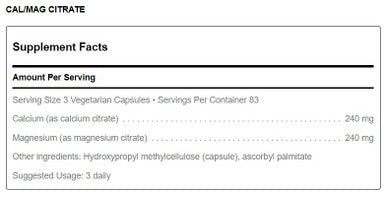 Douglas Laboratories Cal/Mag Citrate 250vc