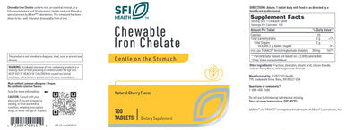 SFI Health Chewable Iron Chelate 100t cherry flavor