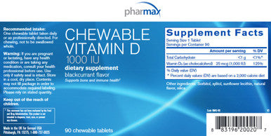 Pharmax Chewable Vitamin D 90 chewable tablet