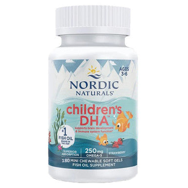 Nordic Naturals Children's DHA 180 mini chewable softgels Strawberry flavor