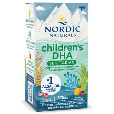 Nordic Naturals Children's DHA vegetarian Berry Lemonade 120 mini chew softgels