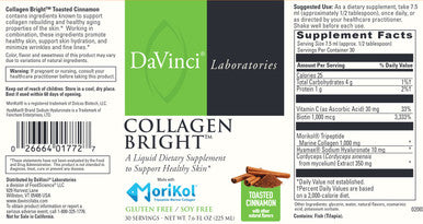 DaVinci Laboratories Collagen Bright 30 servings Toasted Cinnamon Flavor