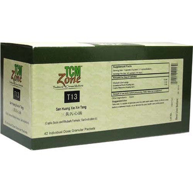 TCM Zone San Huang Xie Xin Tang T13G (Coptis Scute and Rhubarb Formula) 42 Packets