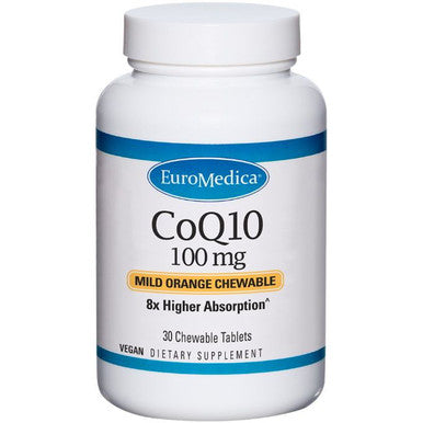 EuroMedica CoQ10 Mild Orange Chewable 30 Chewable Tablets