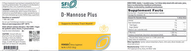 SFI Health D-Mannose Plus Powder 5.29 oz (150 g)